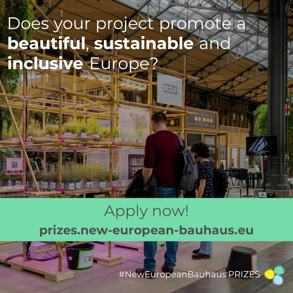 Nieuw Europees Bauhaus: termijn voor het indienen van kandidaturen voor de prijzen van 2023 is geopend